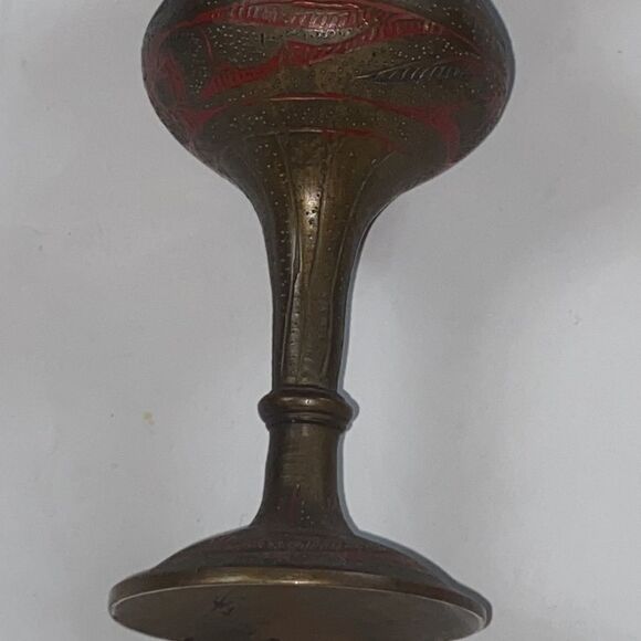 Antiedad 54y Messag Engraved Vase  Uit India - Picture 12 of 15